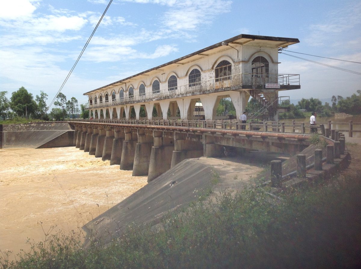 The An Trach weir in Hoa Vang, the rural district west of Da Nang that holds the hot springs