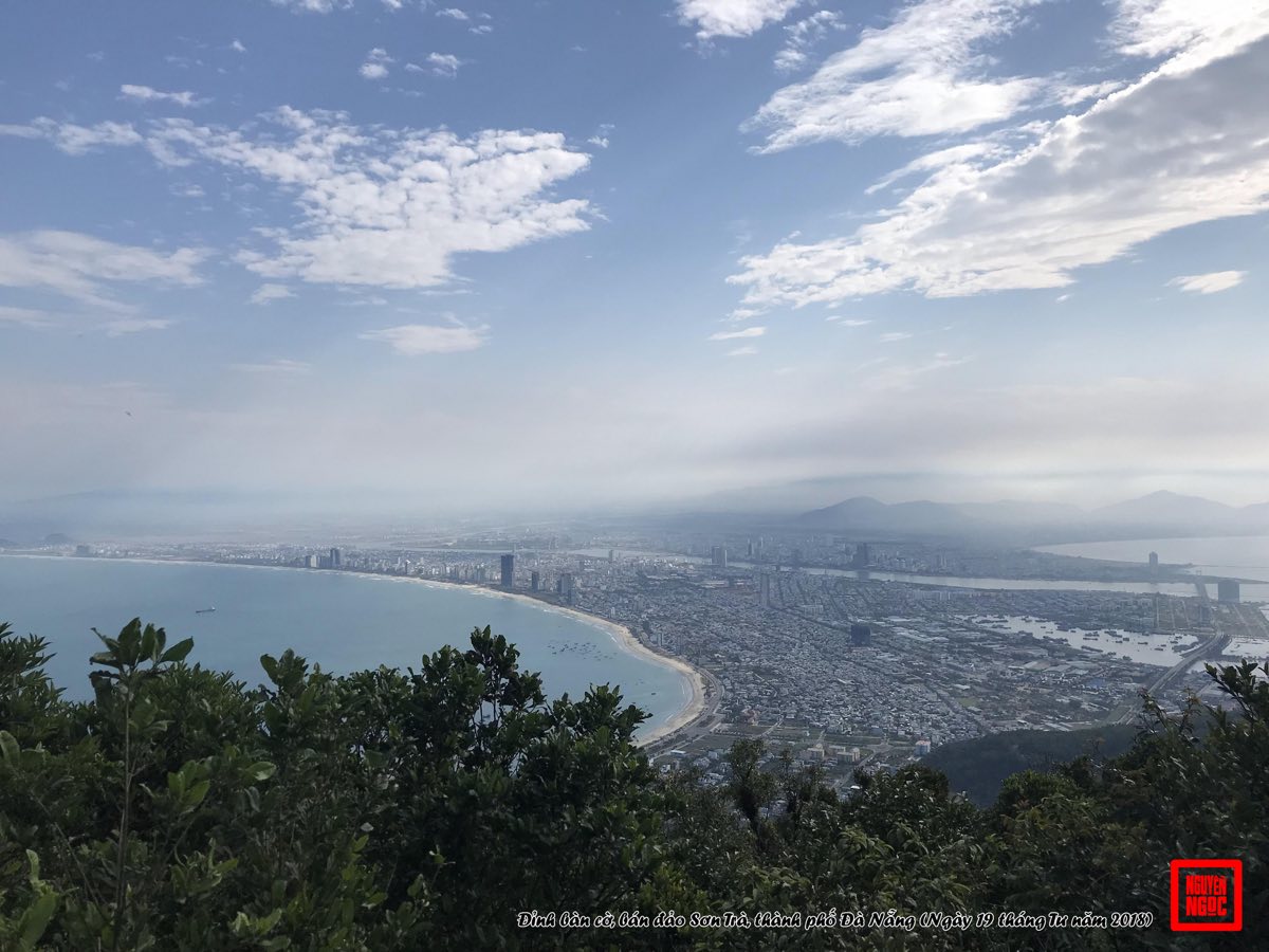 An aerial view of Da Nang between the river and the sea