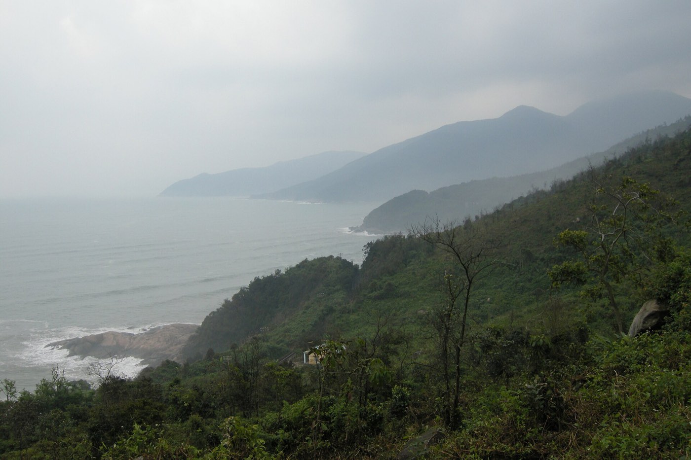 The Hai Van Pass looking south towards Da Nang
